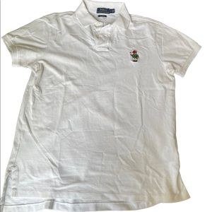 Custom Slim Fit Bear Mesh Polo, Size Medium